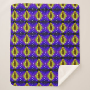 Manta Sherpa Xmas Artdeco sobre el arco iris amarillo morado