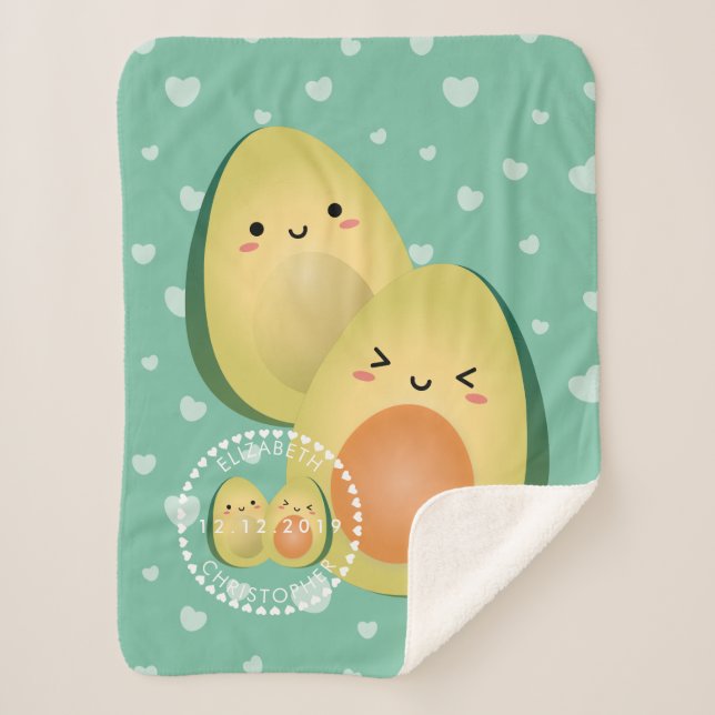 Manta Sherpa Ya aguacates en el amor Pareja divertida vamos a t (Anverso)