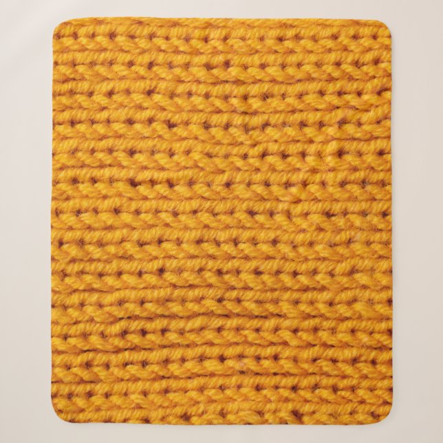 Manta Sherpa Yellow knitted wool texture background pattern wit (Anverso)