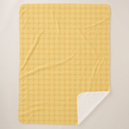 Manta Sherpa Yellow Octagonal Pattern Sherpa Blanket