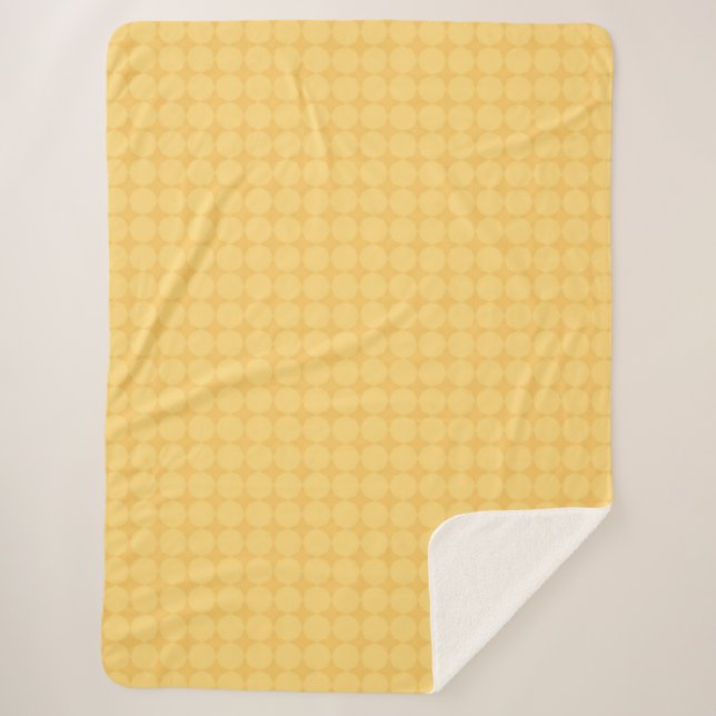 Manta Sherpa Yellow Octagonal Pattern Sherpa Blanket (Anverso)