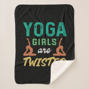 Manta Sherpa Yoga Lover   Los Chicas de yoga están torcidos