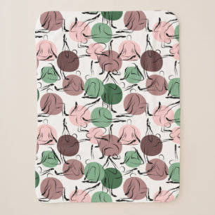 Manta Sherpa Yoga poses pattern Yoga seamless pattern 33