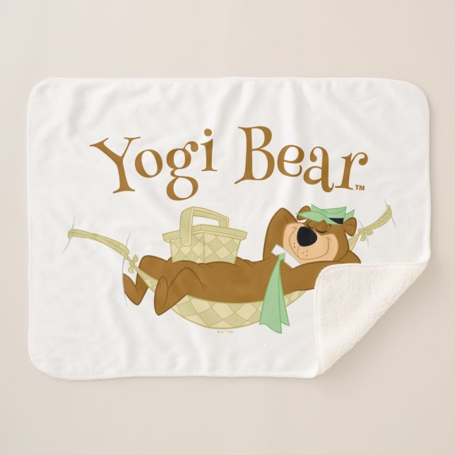 Manta Sherpa Yogi Bear Picnic Hammock Nap Time (Anverso (horizontal))