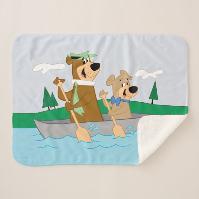 Manta Sherpa Yogi Bear y Boo Fun Canoaventura (Anverso (horizontal))