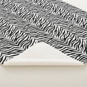 Manta Sherpa Zebra Print Sherpa Blanket