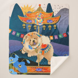 Manta Sherpa ZEN CARNIVAL Chow -Sherpa blanda 3 tamaños