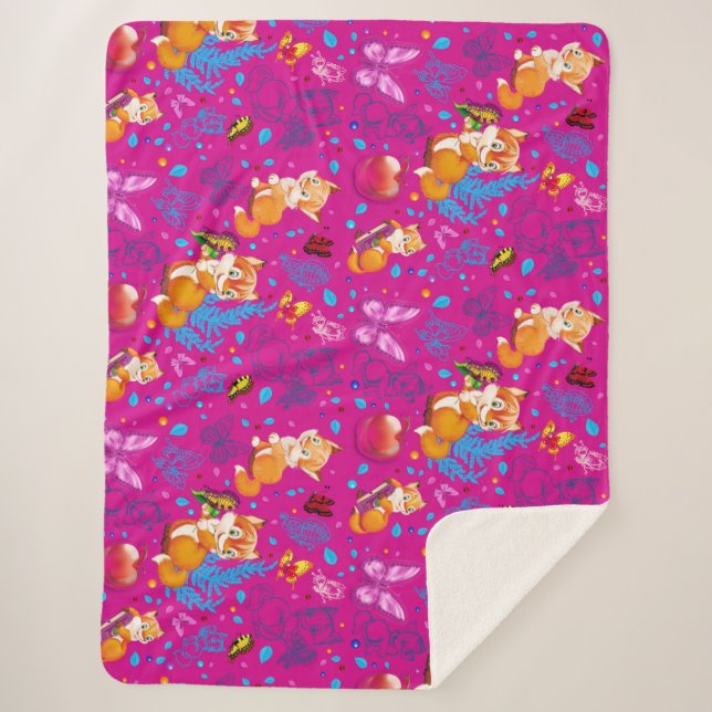 Manta Sherpa zorro y mariposa (Anverso)