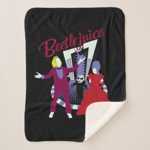 Manta Sherpa Zumo de remolacha Beetlejuice & Lydia Boda