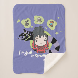 Manta Sherpa Zumo de remolacha Chibi Lydia "Extraña e inusua