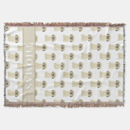 Manta Shih Tzu personalizado (dorado caoba rubio) caoba