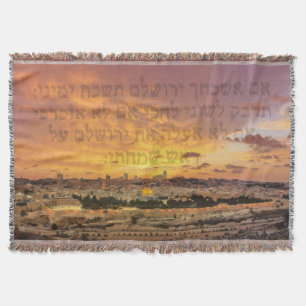 Manta "Si te olvido, oh Jerusalén" Salmo Verse