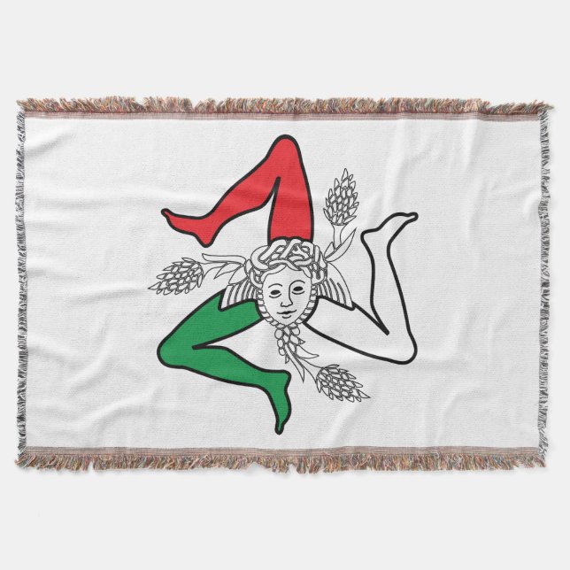 Manta Sicilian Trinacria Medusa Design (Anverso)