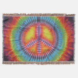 Manta Signo de paz arcoiris Tie Tye Blanket