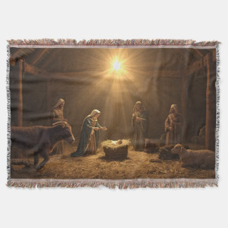 Manta “Silent Night Nativity” Christian Blanket