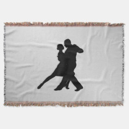 Manta Silueta de bailarines de tango 2 plata