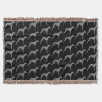 Siluetas de perro blanco Patrón negro y gris