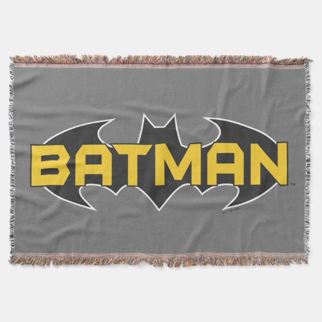 Manta Símbolo de Batman | Nombre Logotipo amarillo y neg (Anverso)