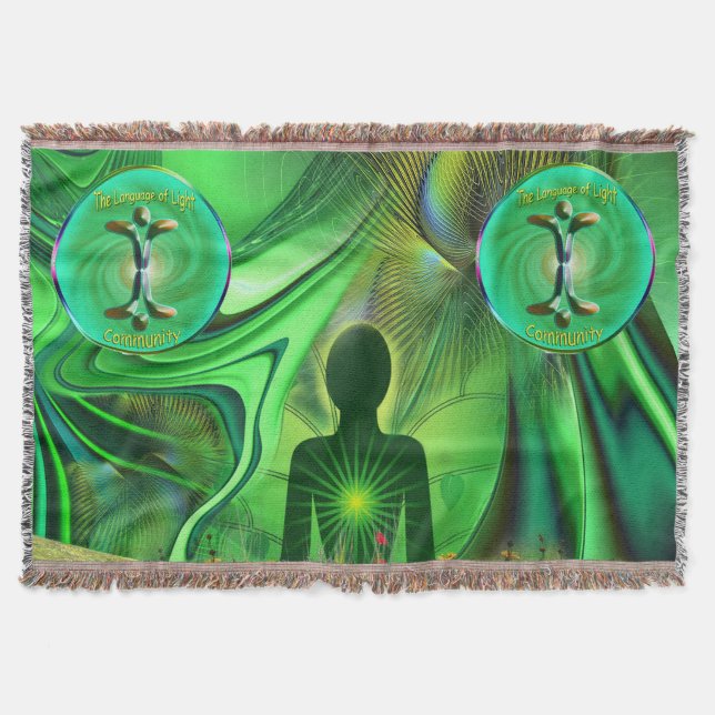 Manta símbolo del chakra del corazón de la comunidad (Anverso)