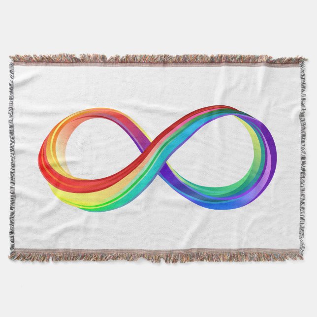 Manta Símbolo infinito arcoiris en capas (Anverso)