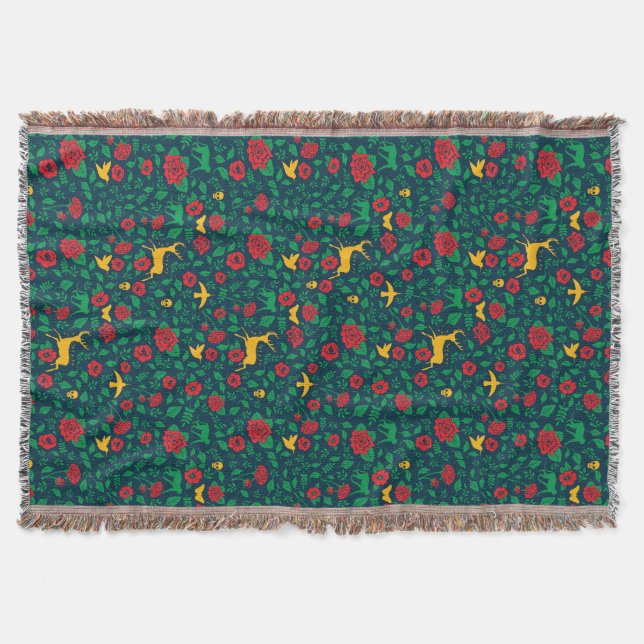 Manta Símbolos de la vida de Frida Kahlo el | (Anverso)