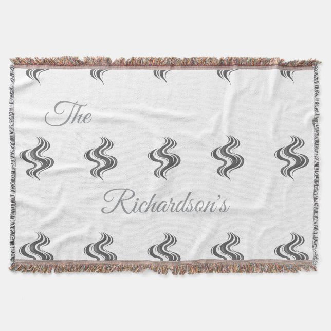 Manta Simple Custom Family Name Black & White  (Anverso)