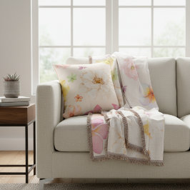 Manta Simple Elegant Contour Map Lines Throw Pillow