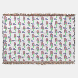 Manta sirena arcoíris rosa azul morado verde negro rizad