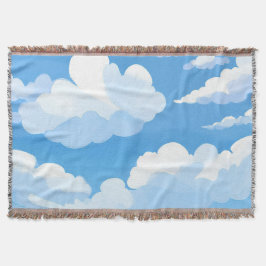 Manta Sky Full of Clouds | Watercolor Blue Sky Painting