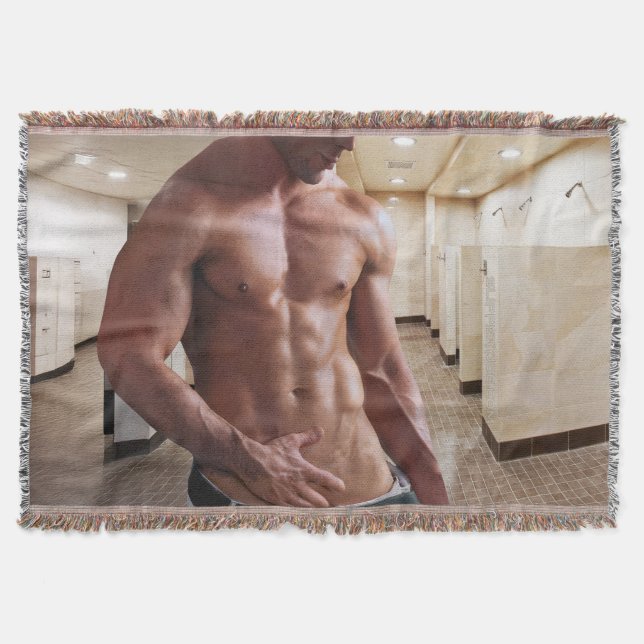 Manta SlipperyJoe hombre muscular sin camisa 6pack abs f (Anverso)