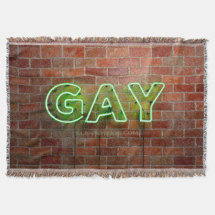Manta SlipperyJoe iluminó el letrero de neón gay brillan