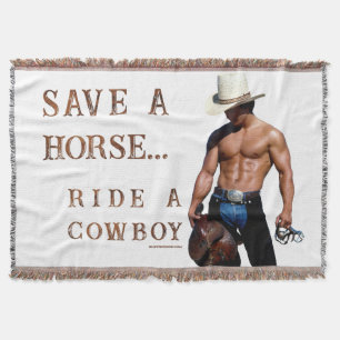 Manta SlipperyJoe's Save a horse Ride A Cowboy gorra mus