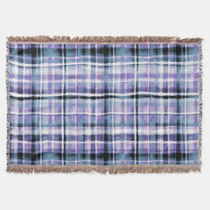 Manta Smudgy Modern Purple Plaid
