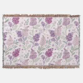 Manta Soft Pink and Purple Lilac Floral Pattern  