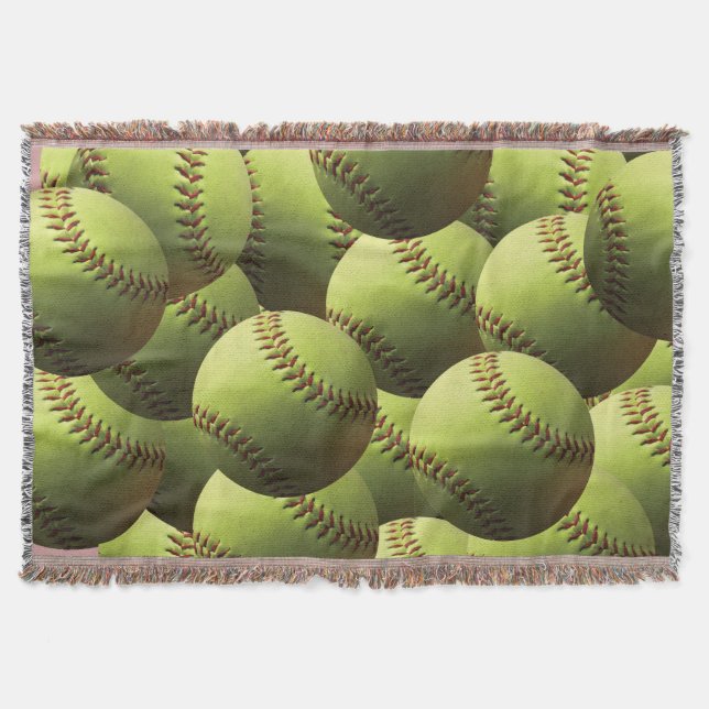 Manta Softball amarillo modelado (Anverso)