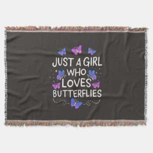 Manta Sólo un Chica que ama a la mariposa