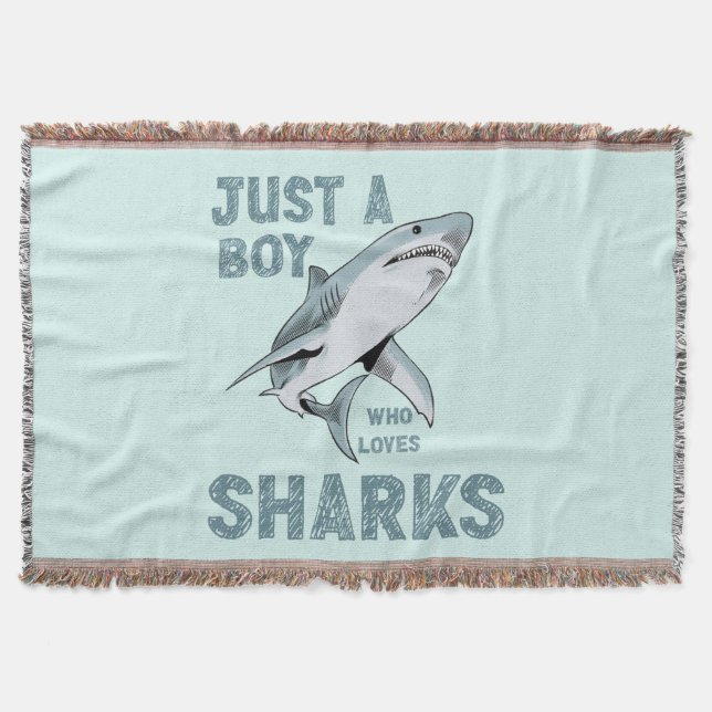 Manta Solo un chico que ama a Shark Shark Lover (Anverso)