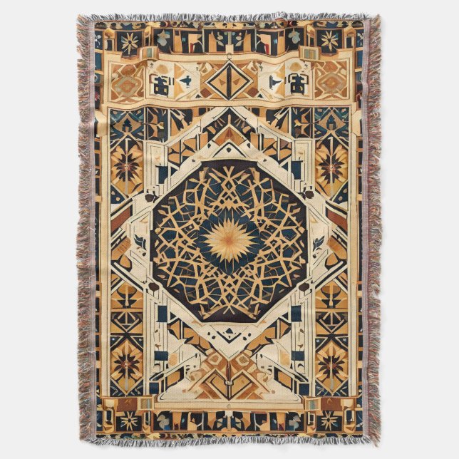 Manta Sombra tradicional arrojada para la oración musulm (Frente vertical)