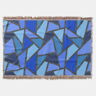 Manta Sombras de vidrio manchado azul