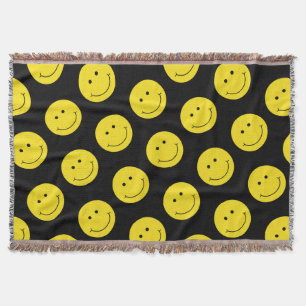 Manta Sonrisa sonrisa Patrón de cara amarillo