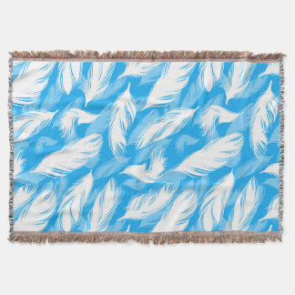 Manta Sophisticated Feather Design On A Bright Blue 