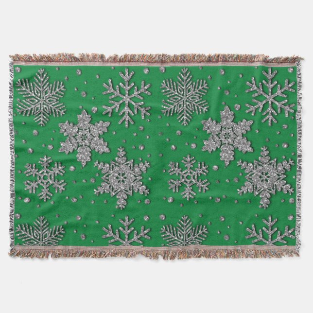 Manta Sparkling purpurina snowflakes (Anverso)