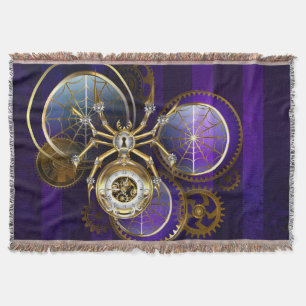 Manta Spider Steampunk sobre fondo morado