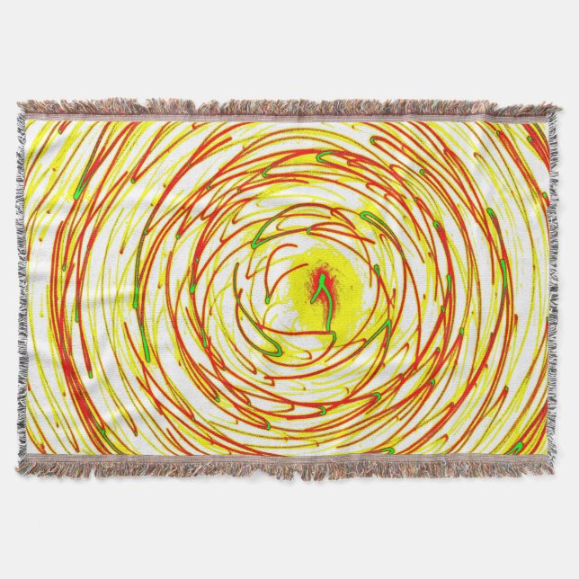 Manta Spiral Wave Bloom – Premium Throw Blanket (Anverso)