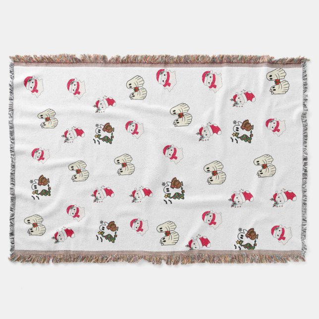 Manta Spooky Christmas Throw Blanket  (Anverso)