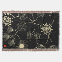 "Spread of Love" Golden Black Abstract Flowers