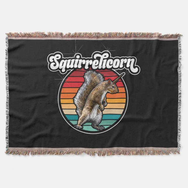 Manta Squirrelicorn - unicornio de ardilla divertida (Anverso)