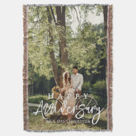 Manta Sr. y Sra. Feliz Boda Personalizado Aniversario