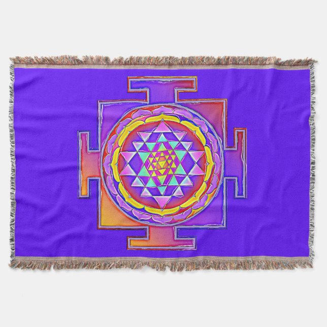 Manta Sri Yantra - Diseño de símbolo del hinduismo 1 (Anverso)