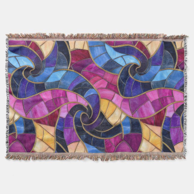 Manta Stainglass Blue Purple Design (Anverso)